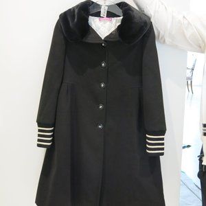 Valmax wool like new black girls coat